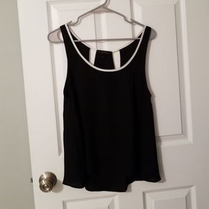 Black tank with cutouts